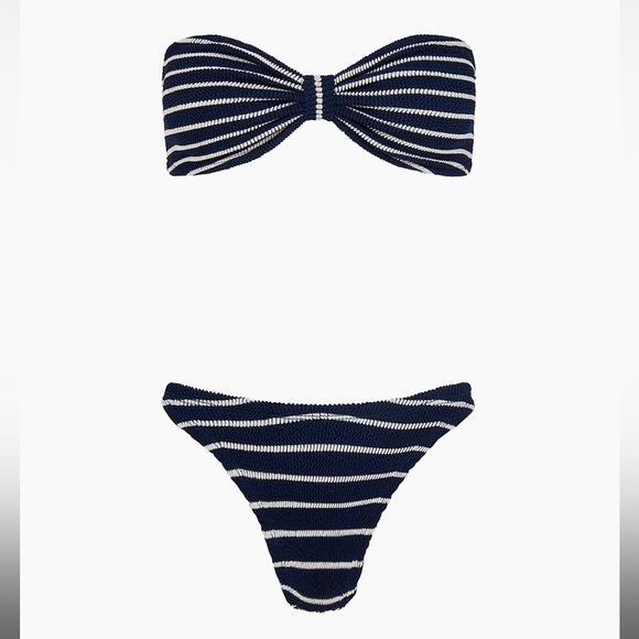 Hunza G Swim Hunza G Navy And White Striped Bikini Set Poshmark
